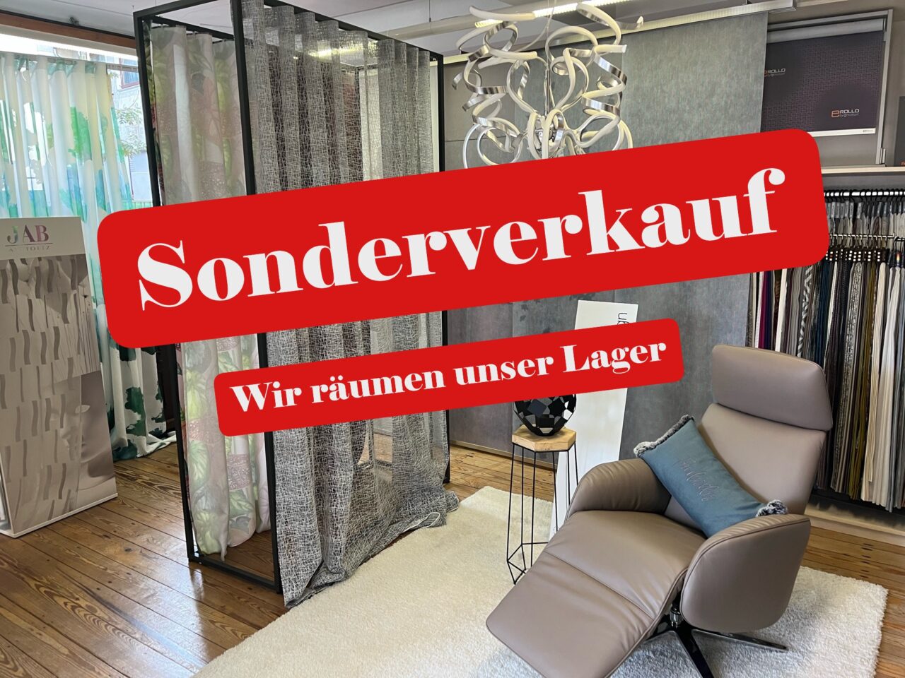 Sonderverkauf. Wir räumen unser Lager.